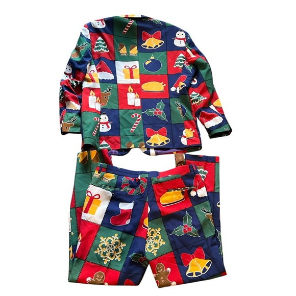OPPOSUITS Fun Ugly Christmas Suit Jacket Pants Men's size 50 - Picture 4 of 13